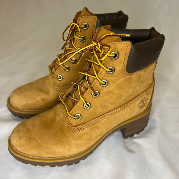 Timberland Shoes - Timberland Womens Kinsley A25BS Nubuck Brown Waterproof Combat Boots Size 7.5